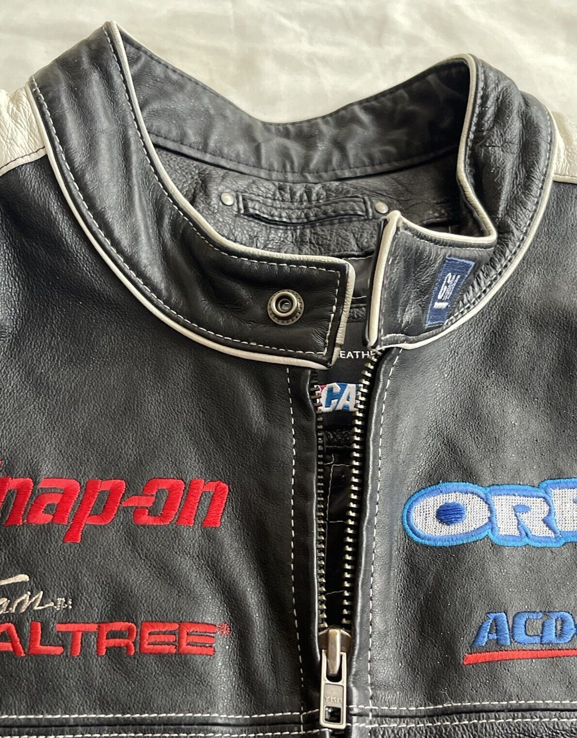 NASCAR × Wilsons Leather Vintage Wilson’s NASCAR Dale Earnhardt Sr. Leather Jacket 2X Size US XXL / EU 58 / 5 - 5 Thumbnail