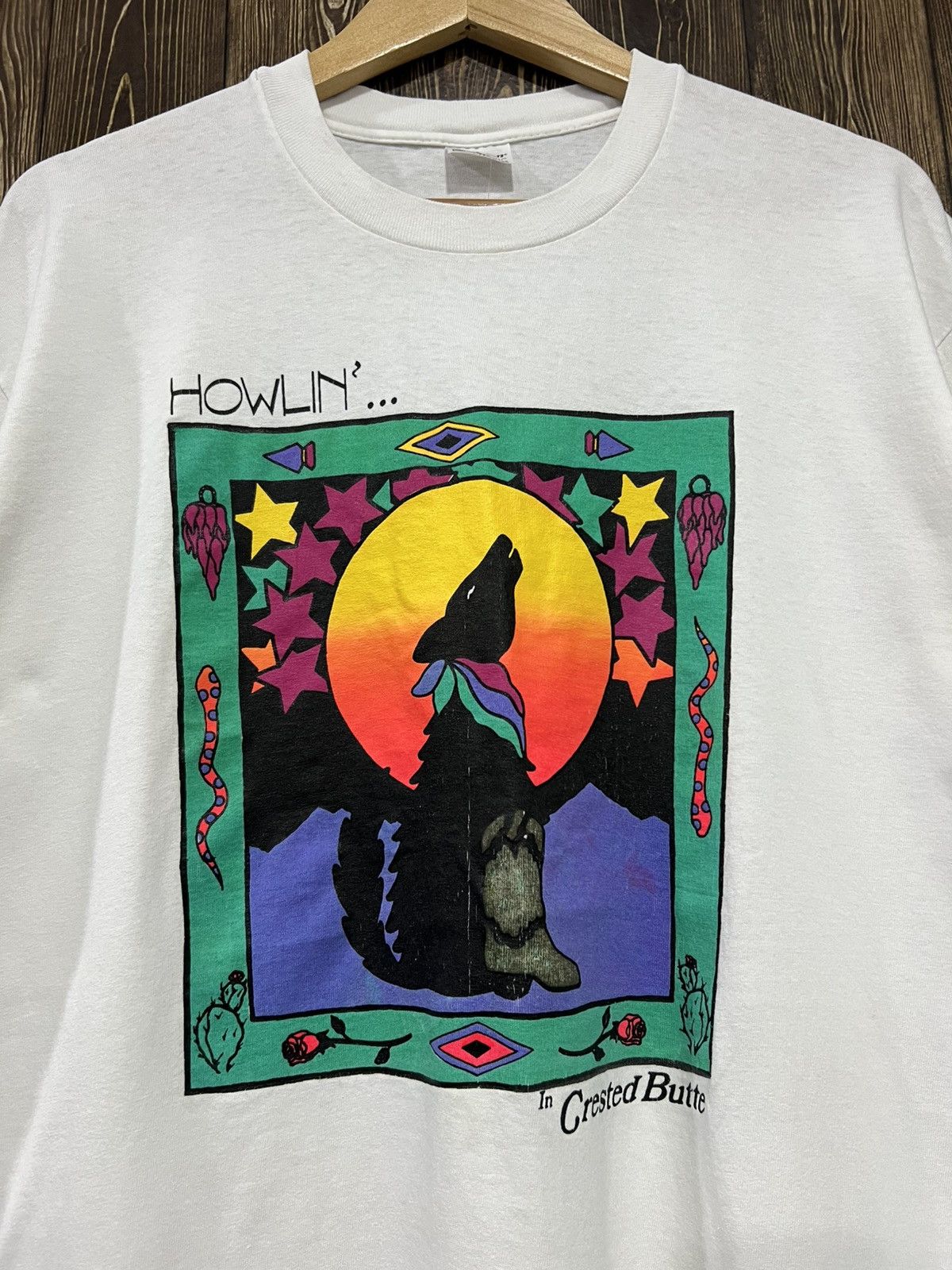 Vintage Vintage 90s Howlin Art Potrait Sketch Tshirt Size US L / EU 52-54 / 3 - 2 Thumbnail
