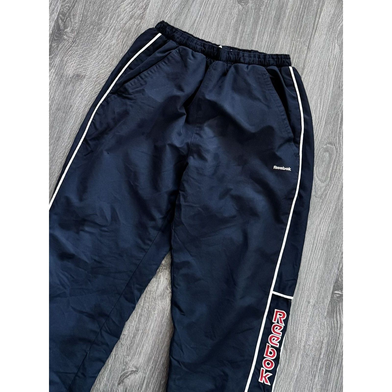 Reebok 90s Vintage Reebok NavyTrack Pants Size US 32 / EU 48 - 3 Thumbnail