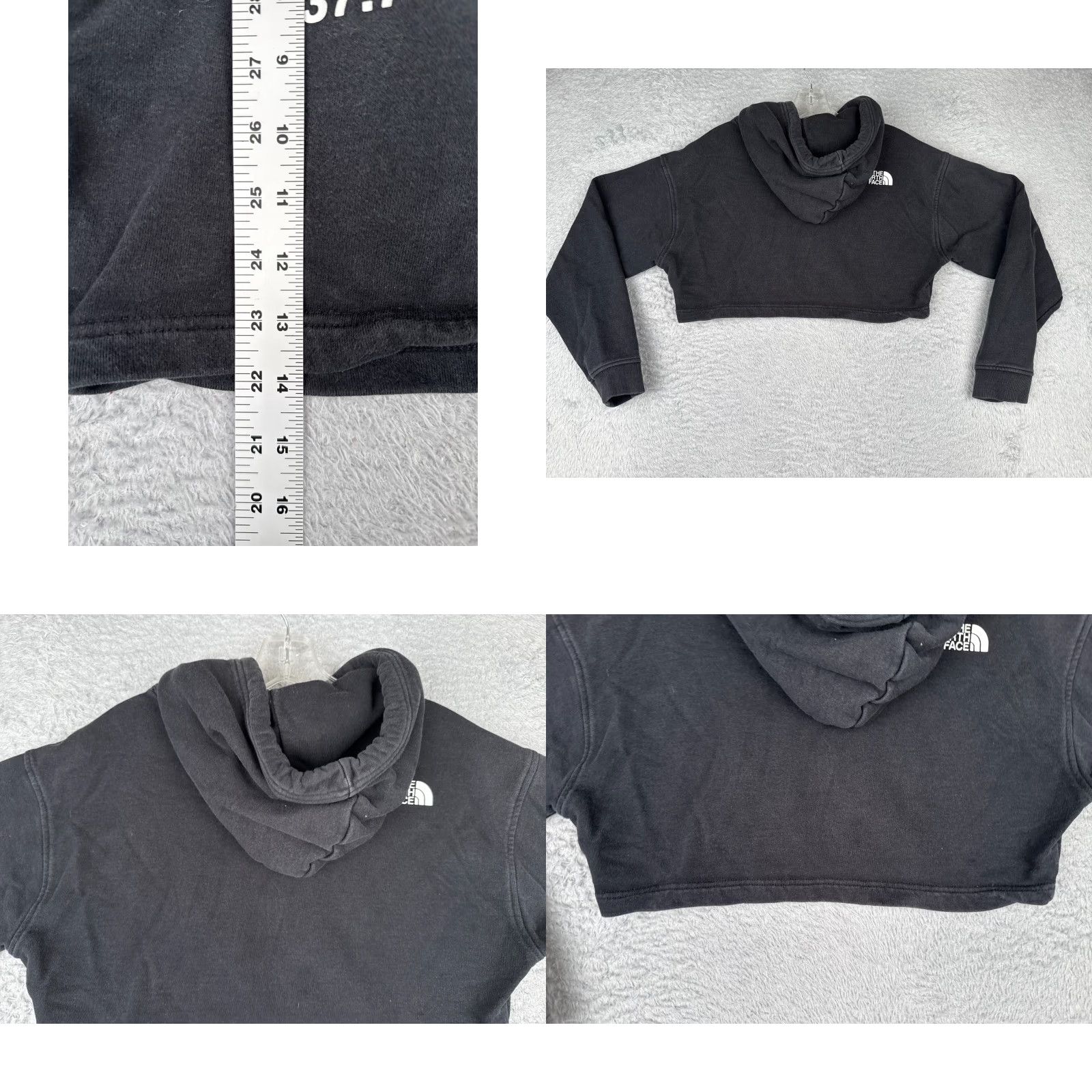 The North Face The North Face Hoodie Womens Small Black Crop Pullover Cotton Blend READ Size S / US 4 / IT 40 - 9 Thumbnail