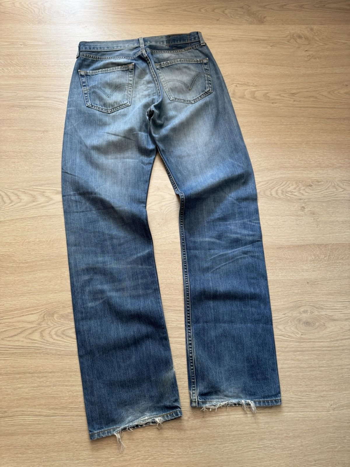 Levi's Vintage Levi’s 501 Distressed Blue Denim Jeans Size US 33 - 4 Thumbnail