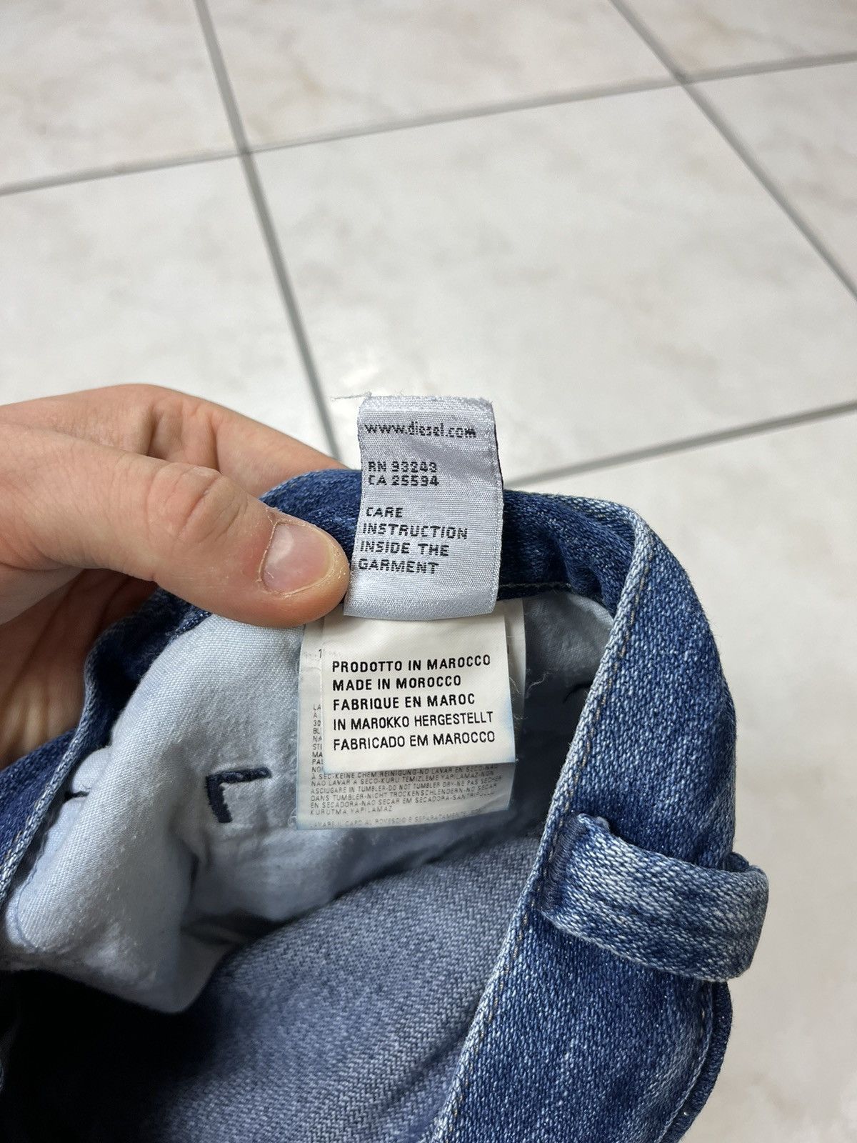 Diesel × Vintage Vintage Diesel Rivec y2k distressed jeans pants baggy washed Size US 33 - 18 Thumbnail