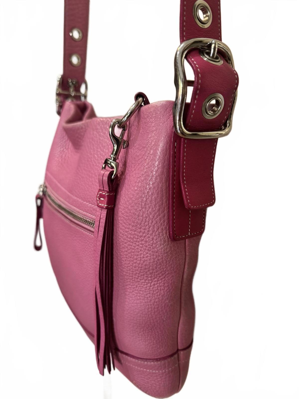 Coach Pink Leather Coach Crossbody Handbag Size ONE SIZE - 3 Thumbnail