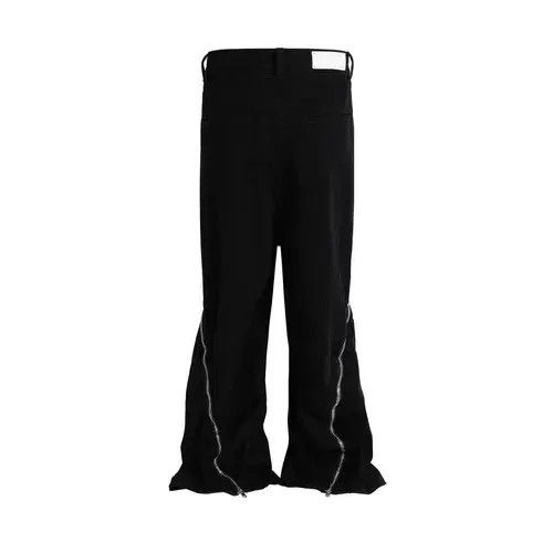 Jean Front Curve Zipper Adjustable Black Flare Jeans Size US 31 - 5 Thumbnail