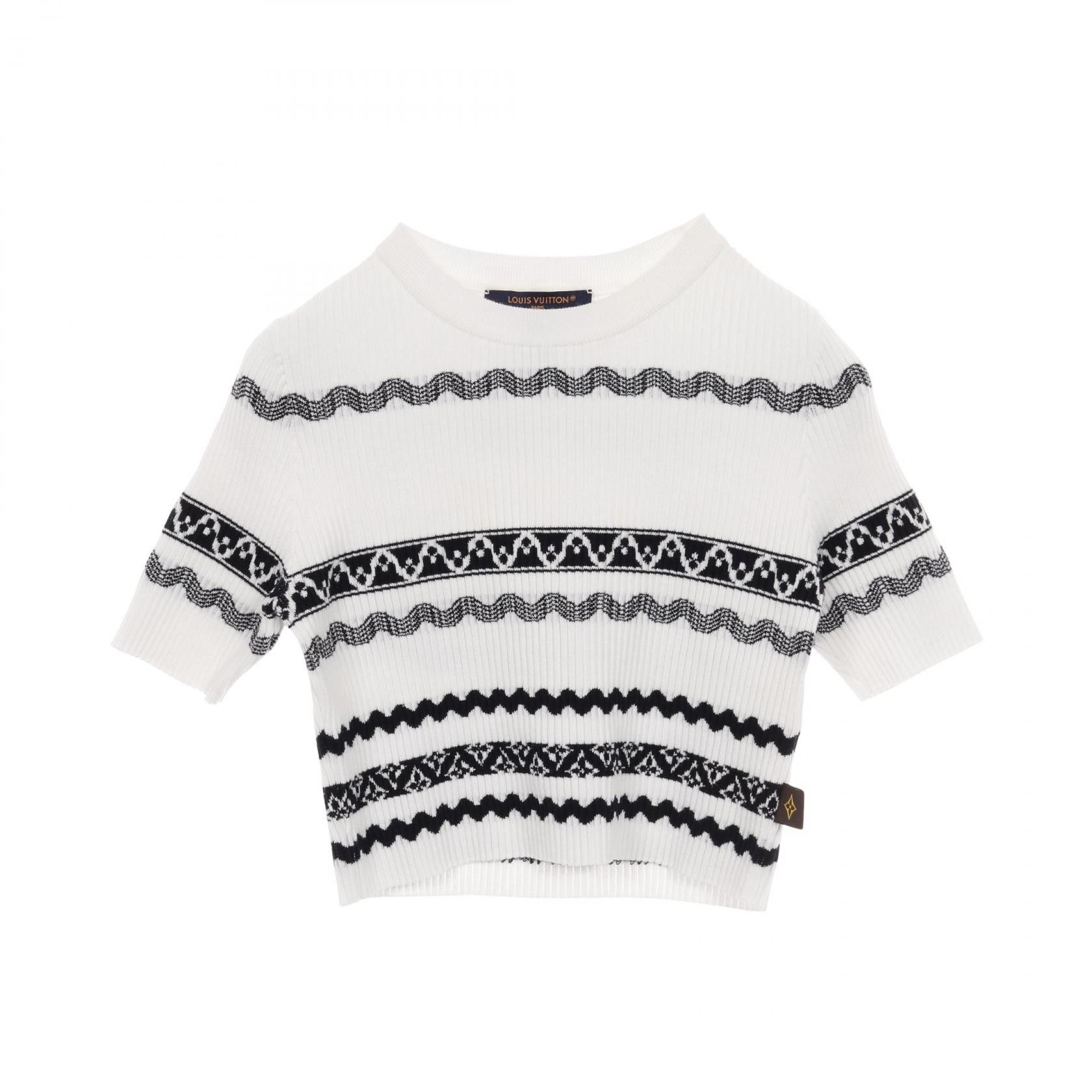 Louis Vuitton Louis Vuitton Louis Vuitton Rib Knit Cotton Top Cotton Tops DUTY FREE for USA Size ONE SIZE - 1 Thumbnail