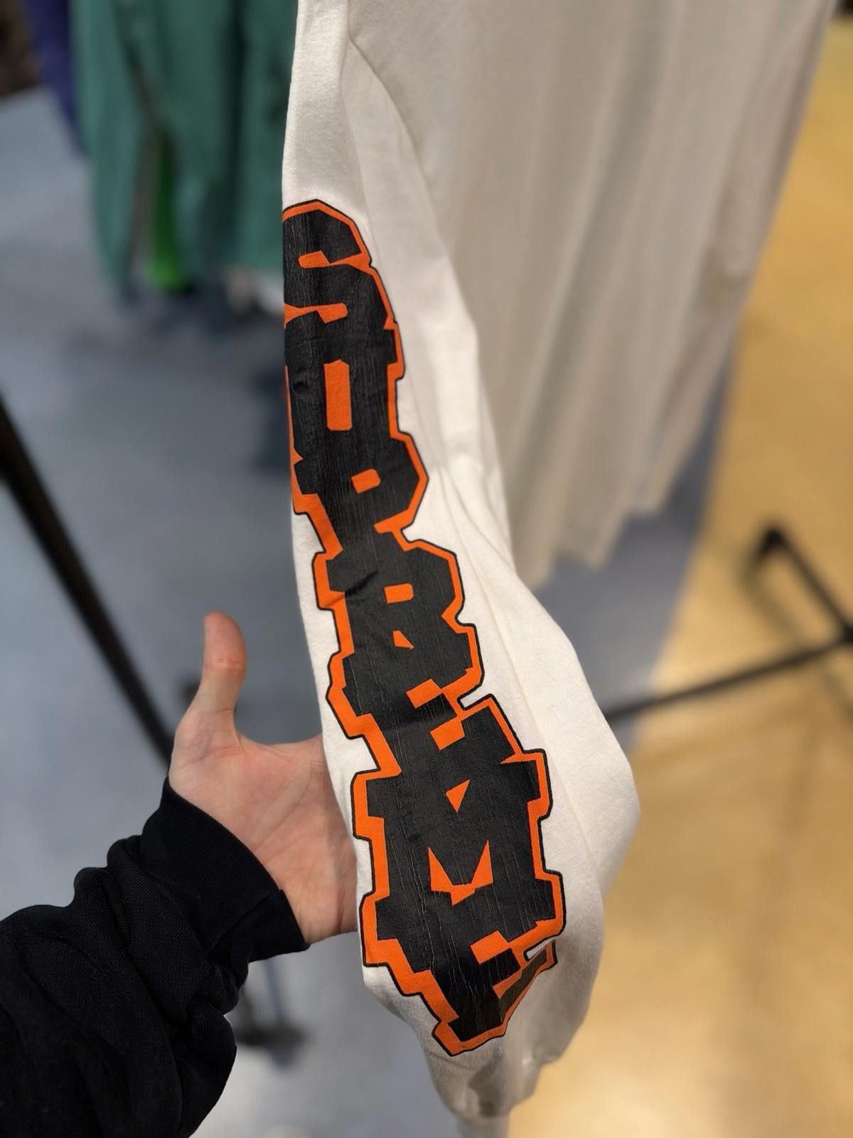 Supreme Supreme Cracked Long Sleeve Top Washed White Orange Size (S) Size US S / EU 44-46 / 1 - 3 Thumbnail