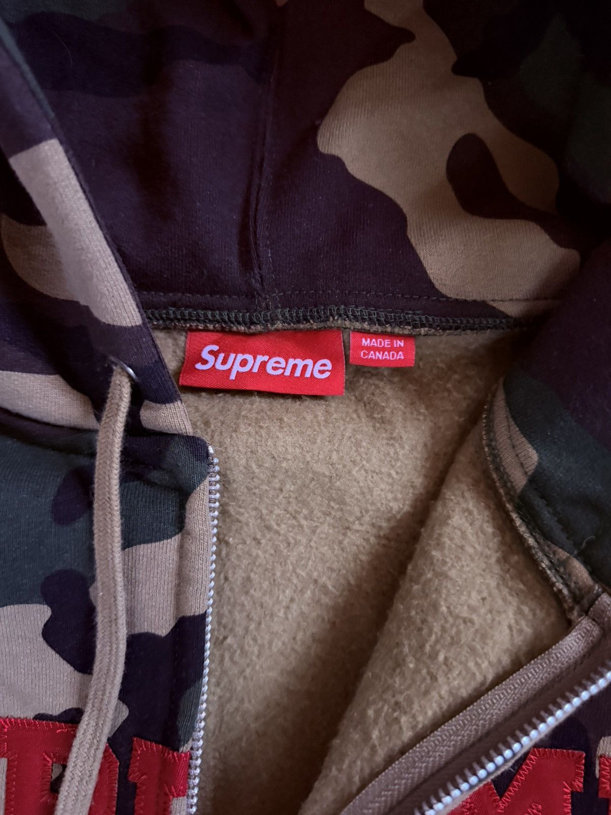 Supreme Collegiate Applique Zip Up Hooded Sweatshirt