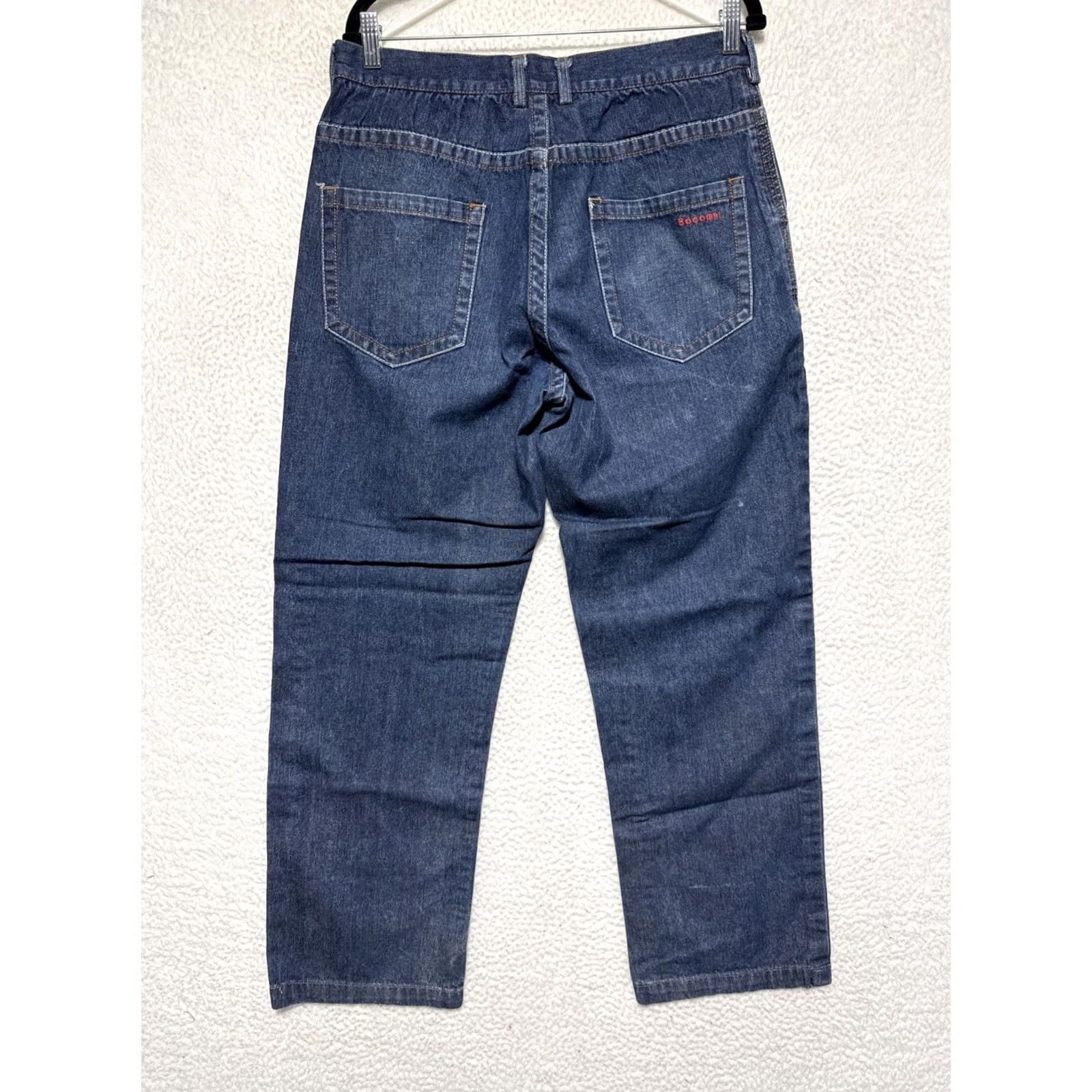 Vintage Ticomela Bocomal FR Flame-Resistant Jeans Men 34x30 Denim Blue Cotton Regular 30 Inseam Logo Straight Belt Zip Mens Size US 34 / EU 50 - 5 Thumbnail