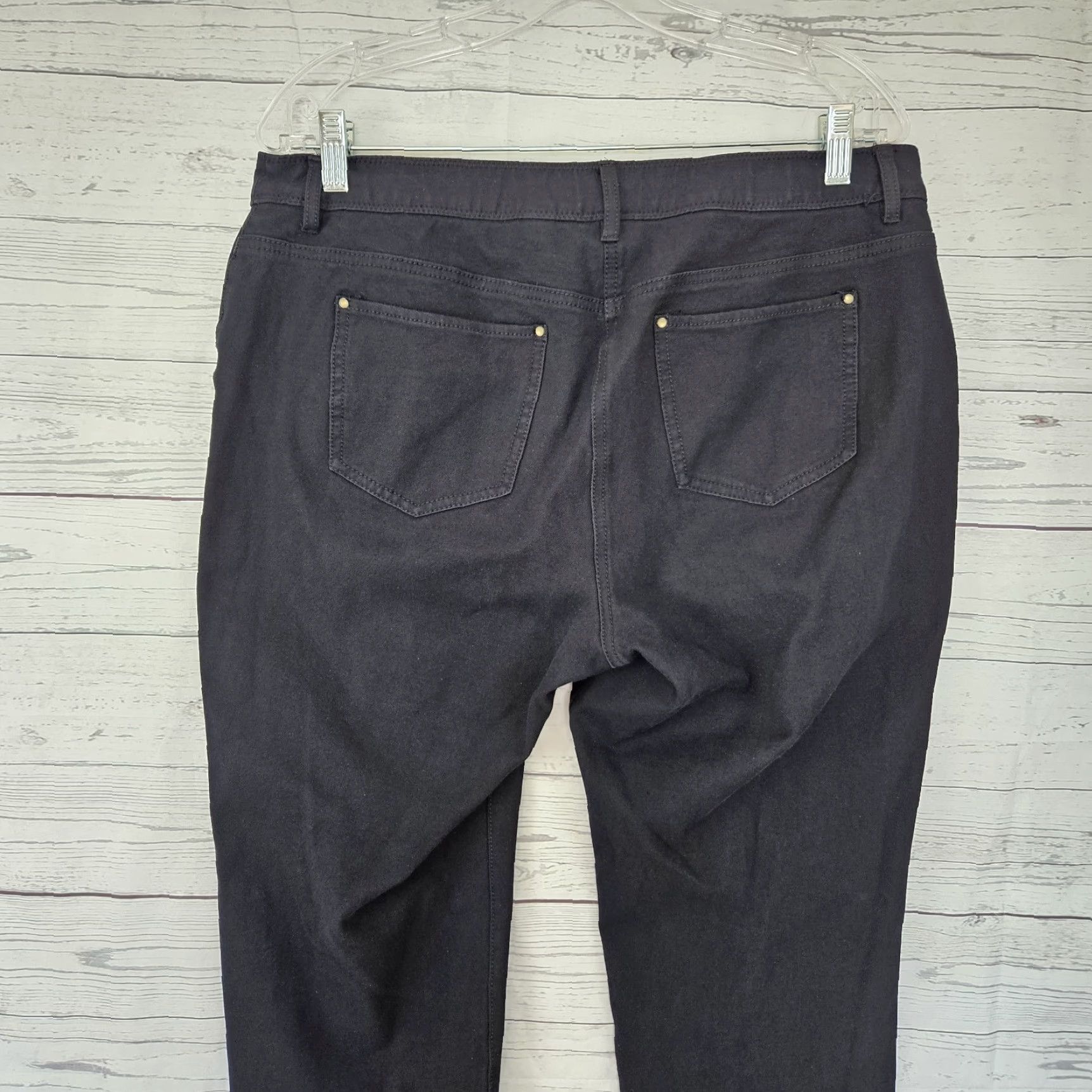 Vintage Chico's So Slimming Womens Ankle Jeans Sz 12 Black Mid Rise Faux Zip Pockets Jeans Slimming Womens 12 Black Ankle Chico's Shirt not provided Size 34" / US 12 / IT 48 - 4 Thumbnail