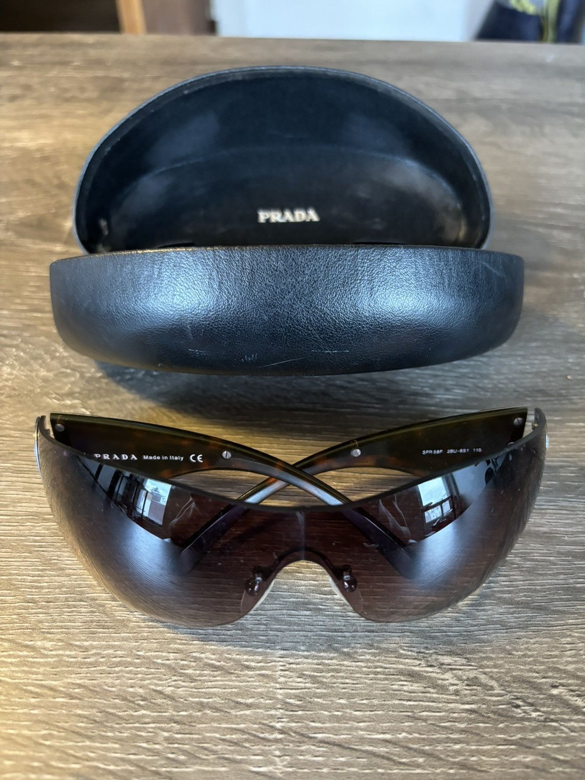 image of Prada Black Flame Sunglasses, Men's