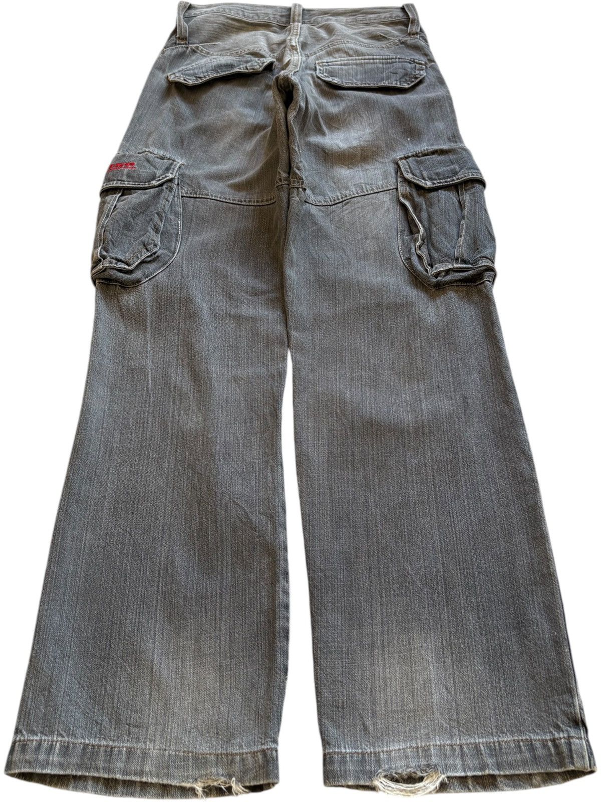 Japanese Brand Vintage Japanese Brand Wording Style Baggy Cargo Jeans Size US 29 - 2 Thumbnail