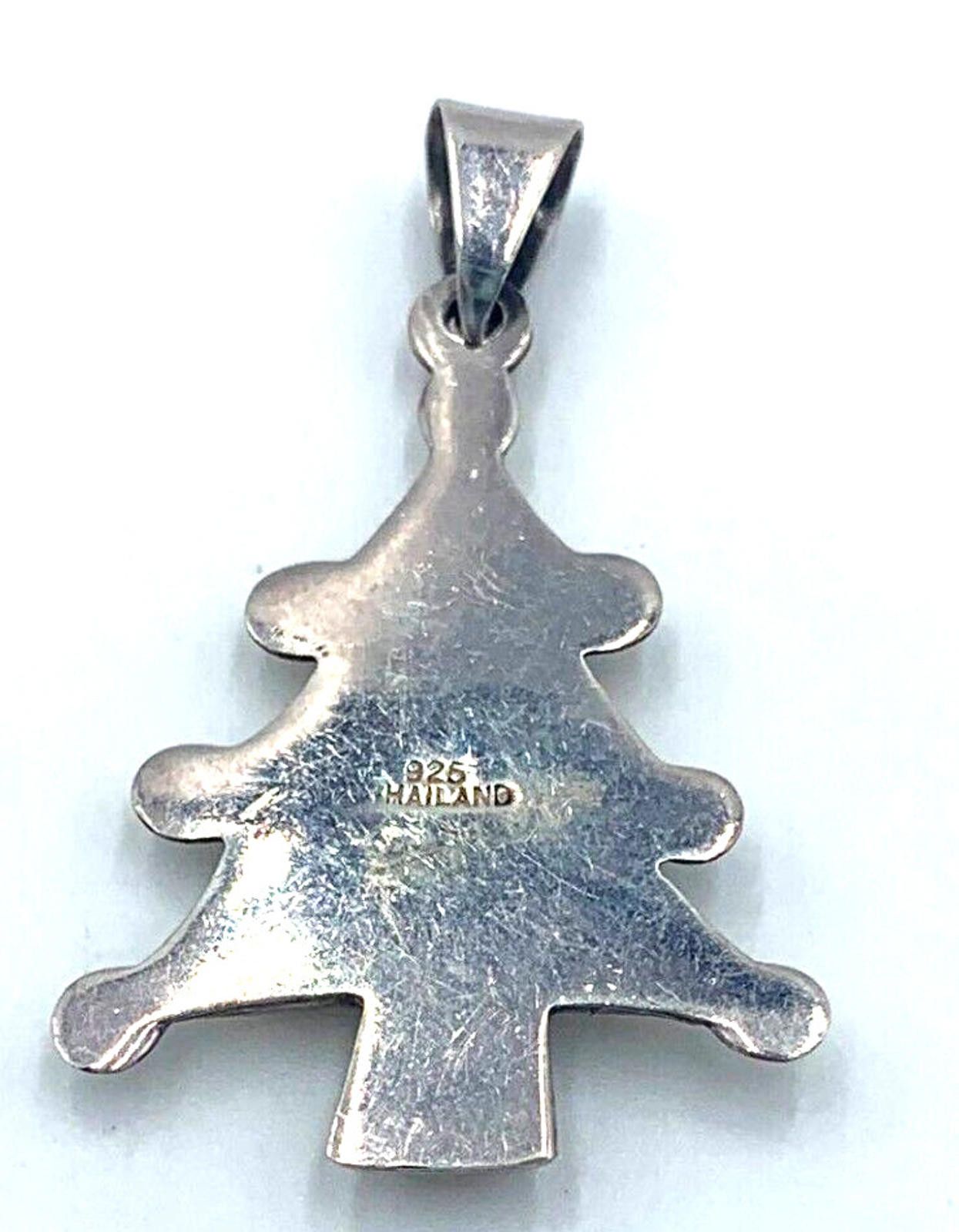 Other Stamped 925 Thailand Sterling Silver Christmas Tree Pendant Size ONE SIZE - 3 Thumbnail