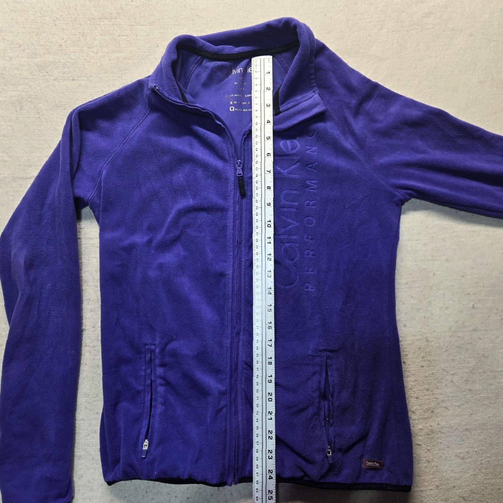 Calvin Klein Calvin Klein Sweatshirt Blue Fleece Full Zip Sweater Spell Out Adult Women Large Size L / US 10 / IT 46 - 6 Thumbnail