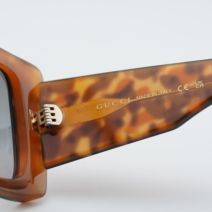 Gucci Gucci GG2039S 004 Sunglasses Havana Butterfly Frame, Grey Size ONE SIZE - 8 Thumbnail