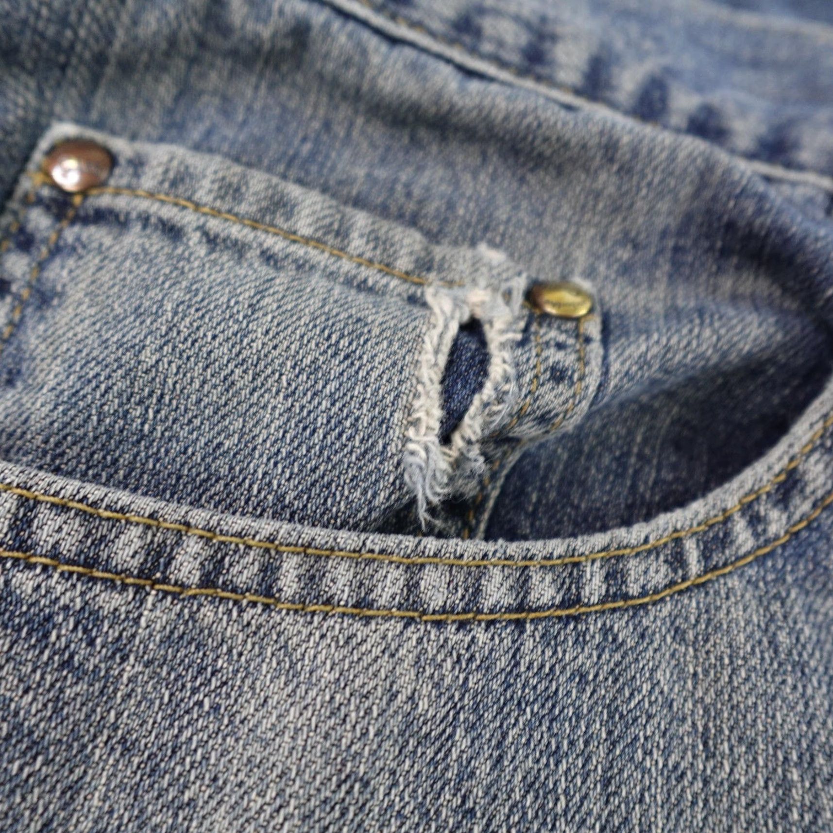 Anchor Blue VINTAGE Anchor Blue Jeans Men's 36x34 Blue Denim Loose Baggy Distressed Grunge Y2K Jeans Mens Blue 5-Pocket Design Vintage Men Size US 36 / EU 52 - 6 Thumbnail