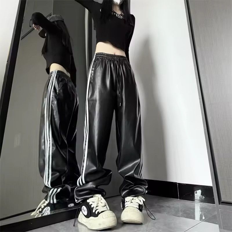 Japanese Brand × Other PU Striped Print Autumn Winter Long Pant Size 24" / US 00 / IT 34 - 5 Thumbnail