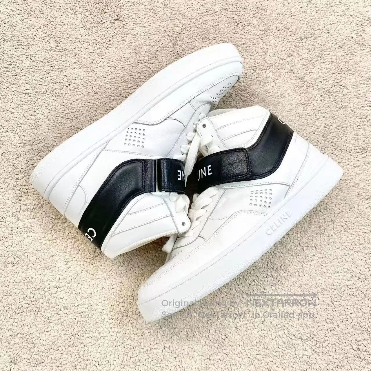 Celine Celine Velcro high-top white shoes| Size US 5.5 / IT 35.5 - 4 Thumbnail