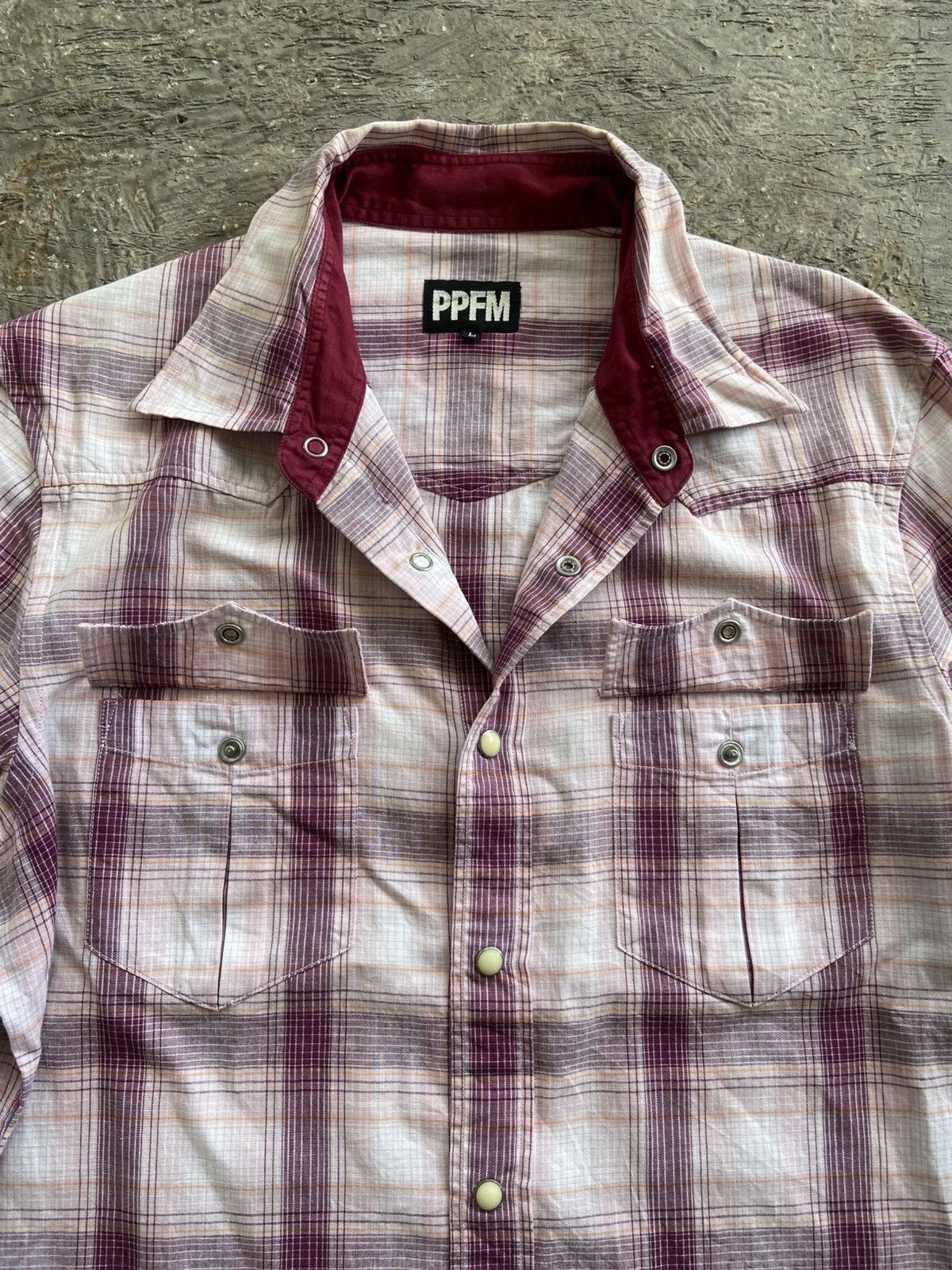 Hysteric Glamour 2000s PPFM - Western Style Plaid Snap Button Shirt Size US L / EU 52-54 / 3 - 5 Thumbnail