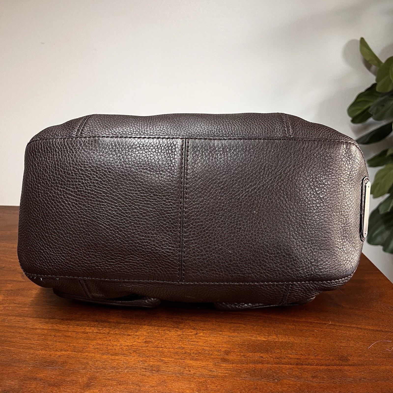 Cole Haan $400 Cole Haan Belted Brown Pebbled Leather Shoulder Bag Size ONE SIZE - 4 Thumbnail