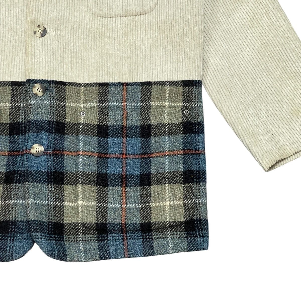 Issey Miyake Hai Sporting Gear Issey Miyake Corduroy Plaid Panel Jacket Size US M / EU 48-50 / 2 - 3 Thumbnail