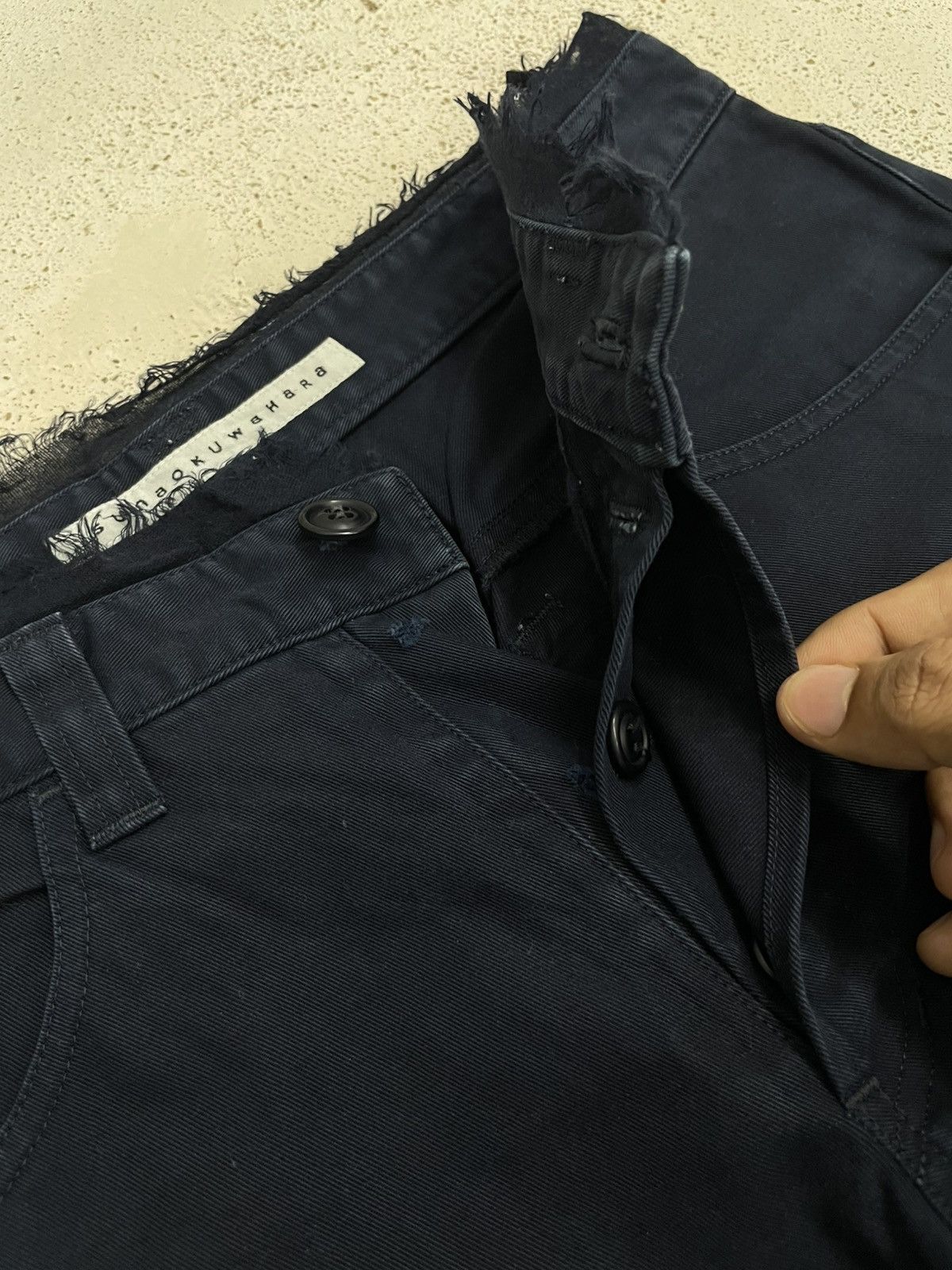 Issey Miyake Sunaokuwahara by Issey Miyake Japan Dark Blue Formal Pants Size US 29 - 13 Thumbnail