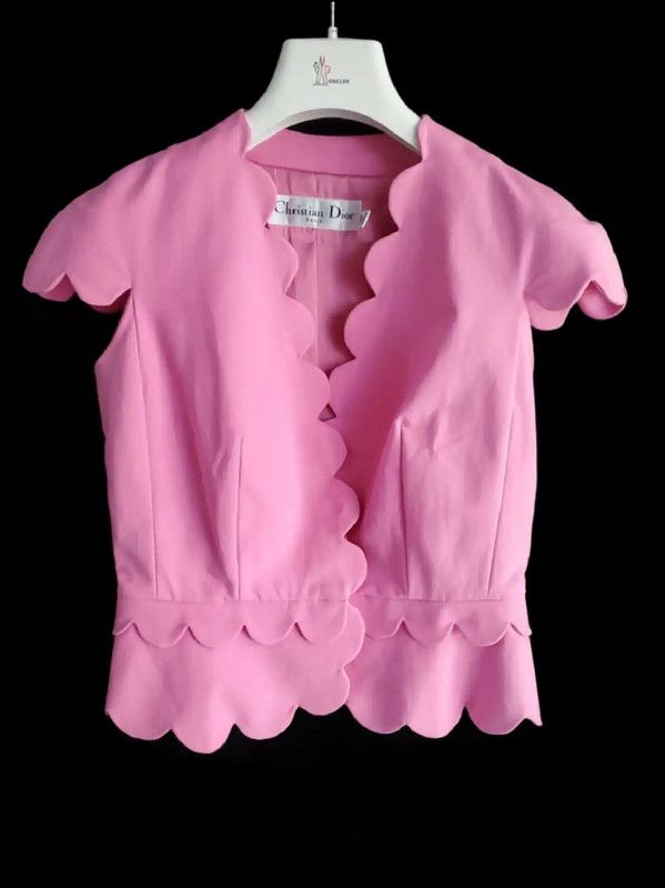 Dior Pink Cotton Short Coat for Women 0089