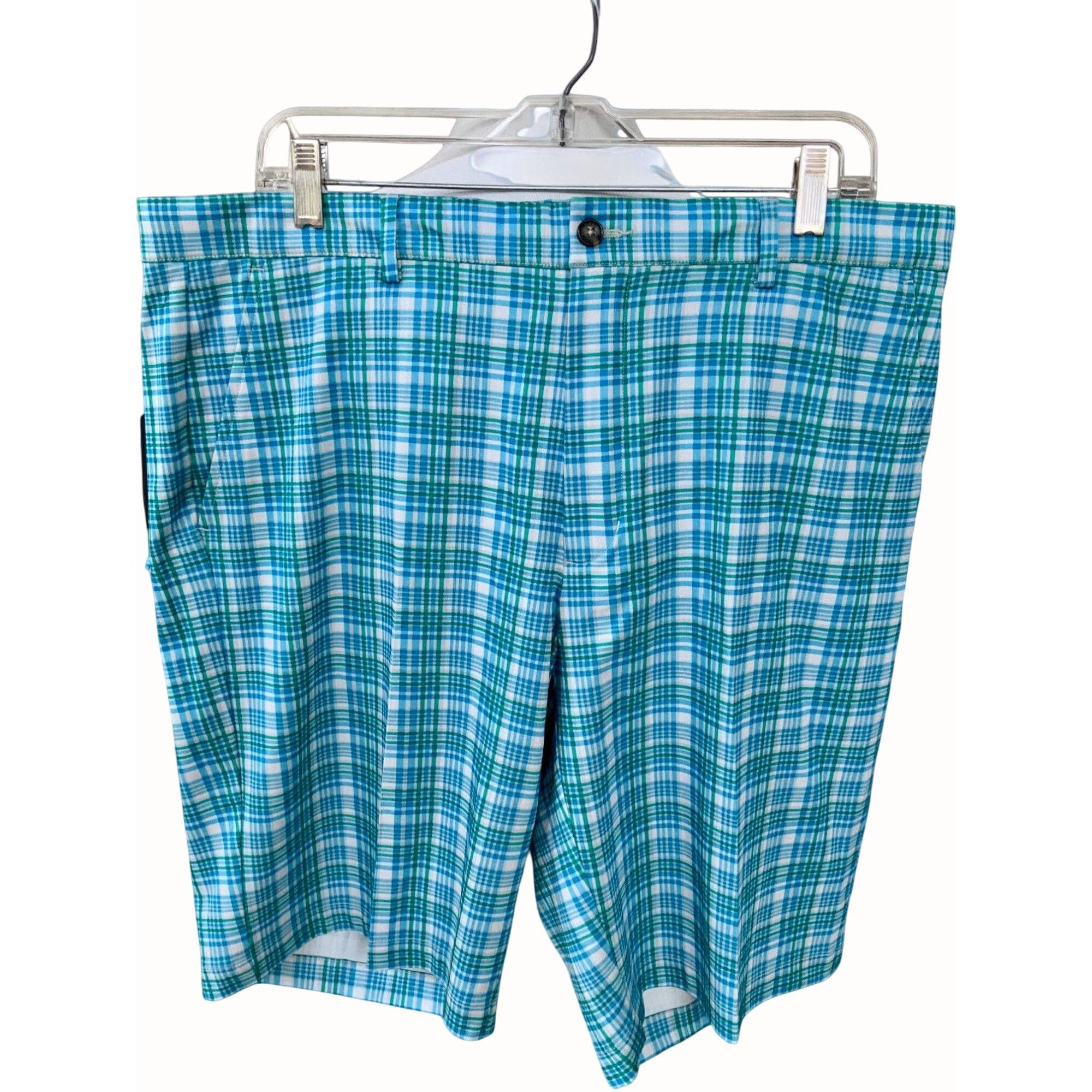 Greg Norman Greg Norman Blue Plaid Golf Shorts Breathable NEW 36 Size US 36 / EU 52 - 1 Thumbnail