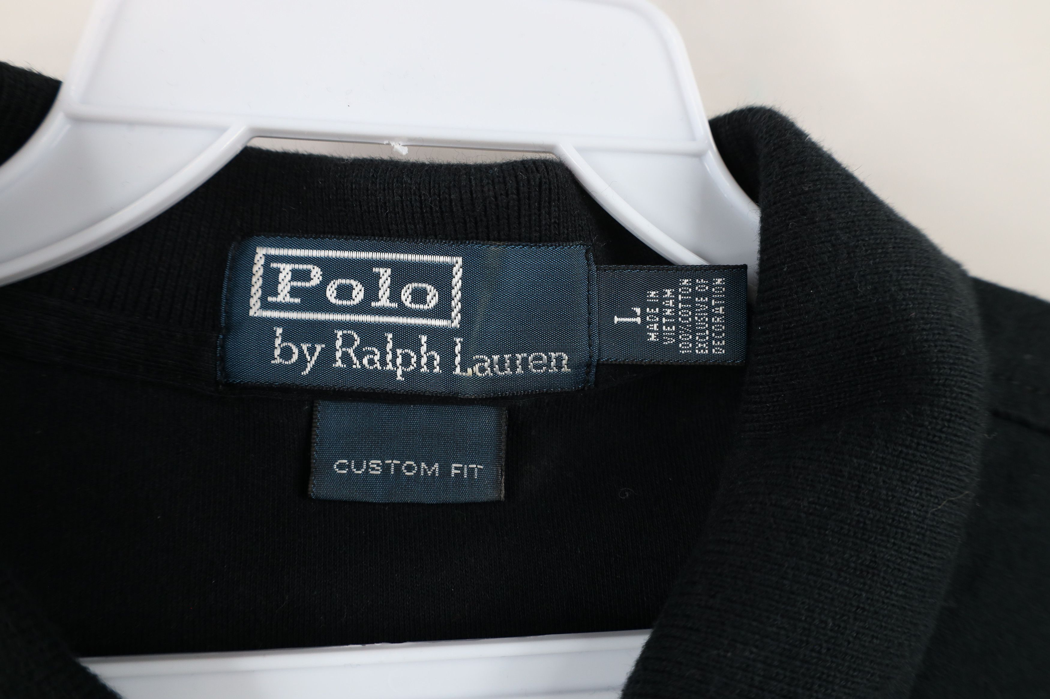 Ralph Lauren × Vintage Vintage 90s Ralph Lauren Faded Soft Touch Polo Shirt Black Size US L / EU 52-54 / 3 - 6 Thumbnail