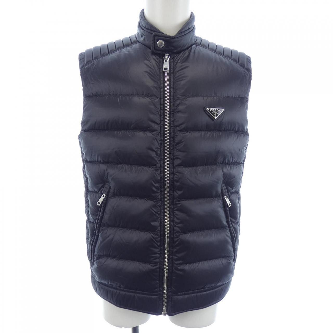 Prada Prada Prada Triangle Logo Down Vest Others Outerwear SGB628R142 DUTY FREE for USA Size ONE SIZE - 1 Thumbnail