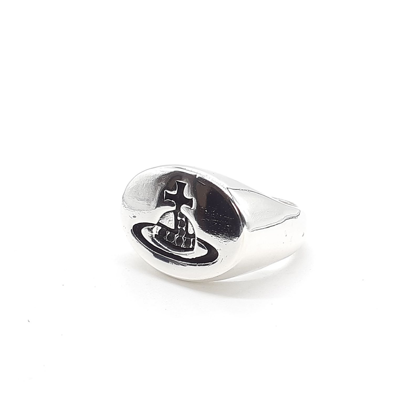Vivienne Westwood VIVIENNE WESTWOOD Silver Orb Seal Ring XS Size 10 Size ONE SIZE - 1 Thumbnail