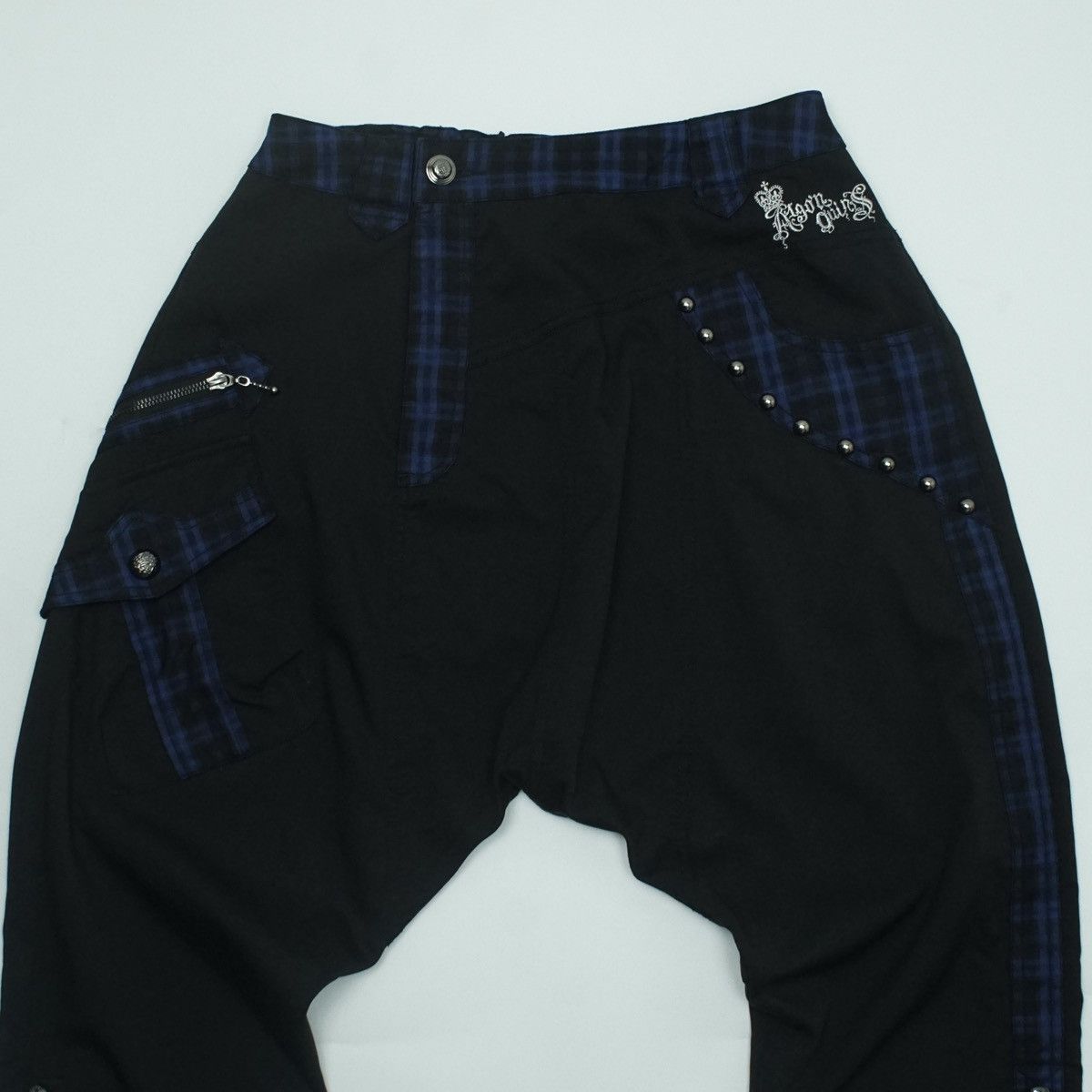 Beauty Beast *NoTariff Algonquins Asymmetric Drop Crotch Plaid Pants Size US 31 - 2 Thumbnail