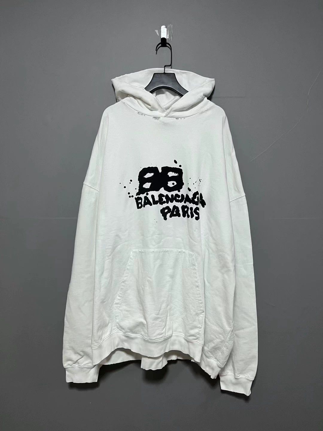 Balenciaga Balenciaga new splashed ink double B hoodie Grailed