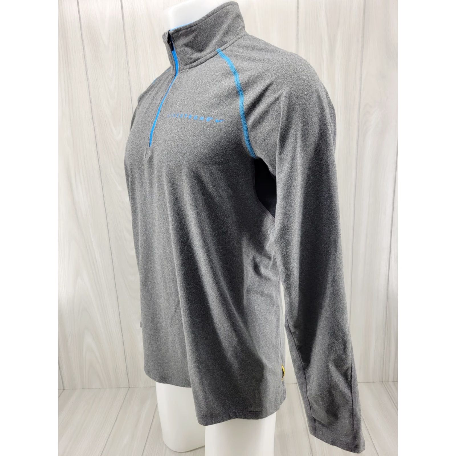 Nike Nike Fit Livestrong 1/4 Zip LS Pullover Performance Shirt Mens Size Medium Gray Size US M / EU 48-50 / 2 - 2 Thumbnail