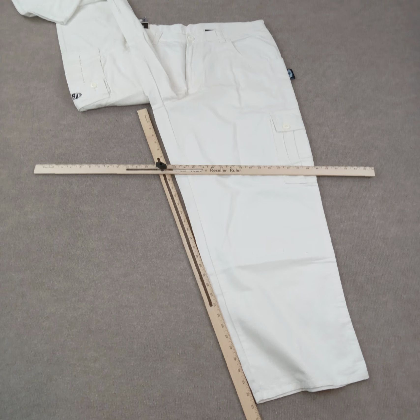 Vintage VINTAGE Interstate Cargo Pants Mens 40 Cargo Pants Adult Regular White Wide-Leg 90s Mens Size US 38 / EU 54 - 2 Thumbnail
