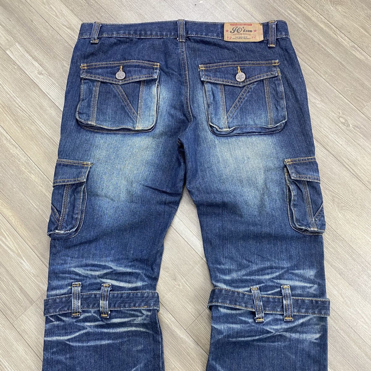 Japanese Brand 2000s Tornado Mart Lgb Goa Faded Bondage Flared Jeans Y2K Size US 32 / EU 48 - 14 Thumbnail