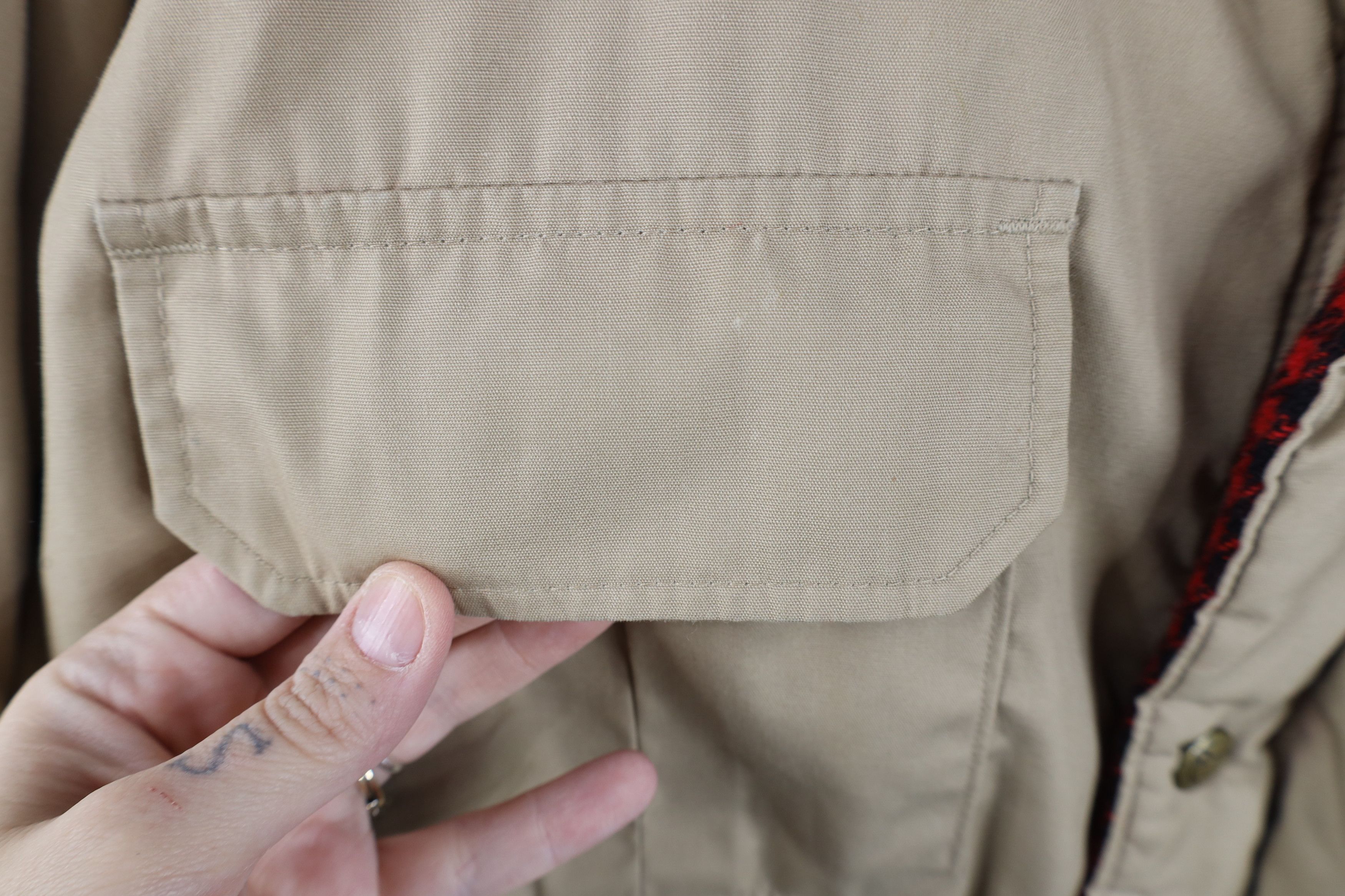 Woolrich Woolen Mills Vintage 90s Woolrich Wool Lined Parka Jacket Beige USA Size US M / EU 48-50 / 2 - 6 Thumbnail