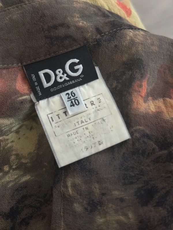 Dolce & Gabbana 2003 Dolce & Gabbana Cherub Print Silk Shirt Size S / US 4 / IT 40 - 3 Thumbnail