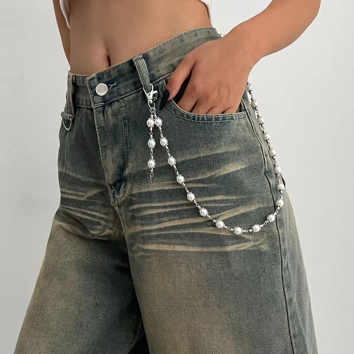 Other Imitation Pearl Pants Chain Size ONE SIZE - 1 Thumbnail