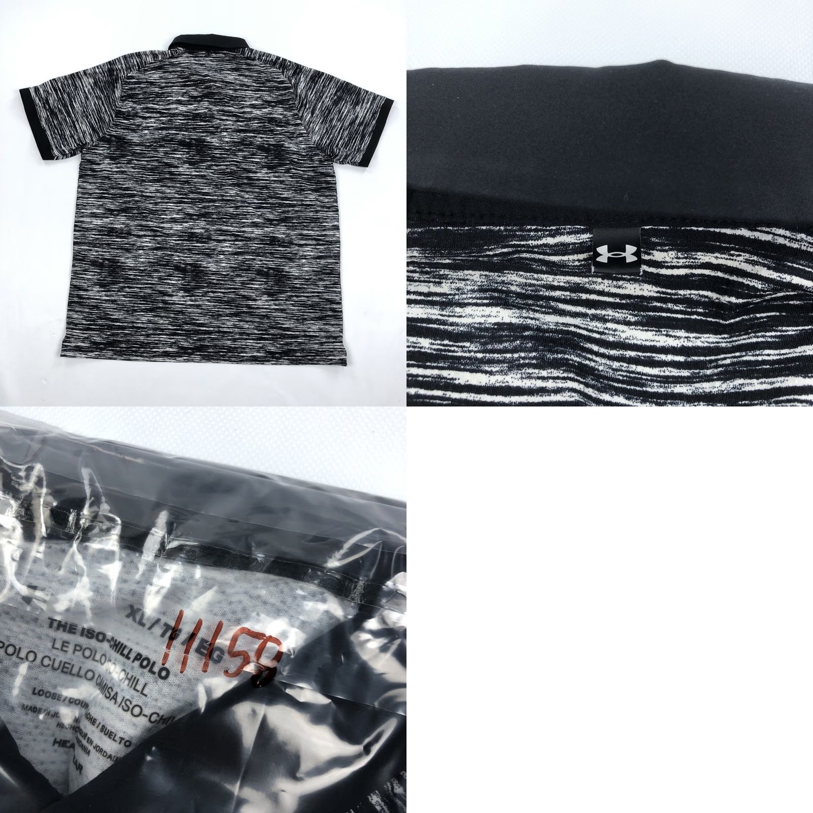 Under Armour Under Armour ISO-CHILL Polo Shirt Men's XL Black White Heathered Loose Fit Polo Shirt Size US XL / EU 56 / 4 - 8 Thumbnail