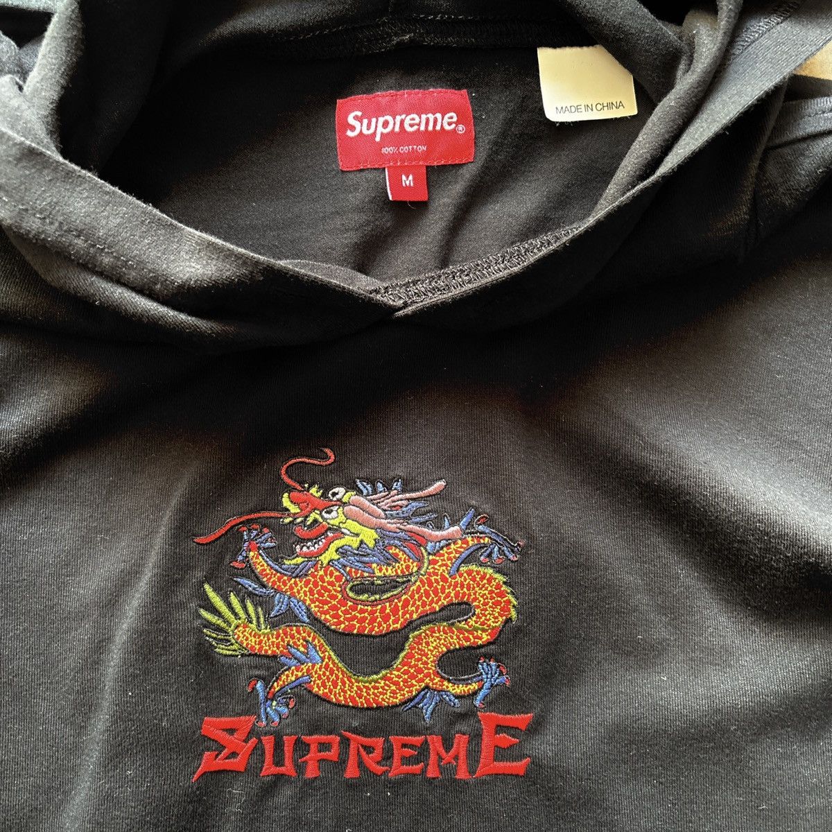 Supreme Supreme Dragon hooded long sleeve shirt size M Size US M / EU 48-50 / 2 - 3 Thumbnail