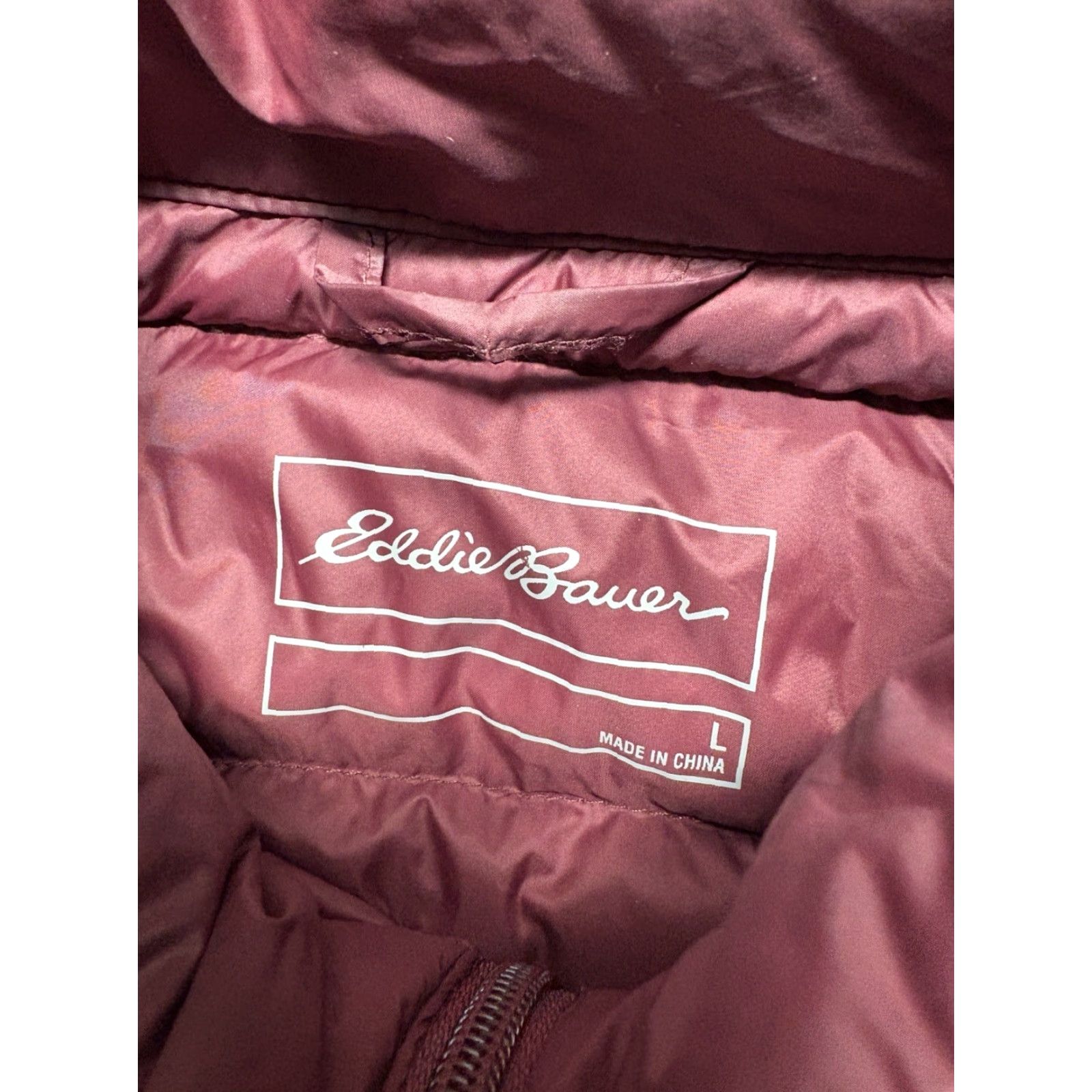 Eddie Bauer VINTAGE Eddie Bauer Puffer Vest Mens L Red Down Full Zip Lightweight Nylon EB650 Quilted Outdoors Size US L / EU 52-54 / 3 - 2 Thumbnail