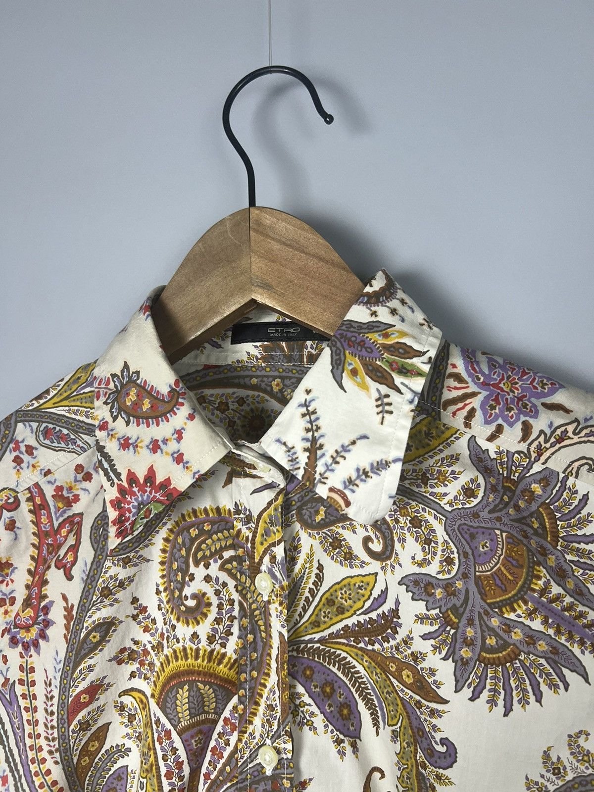 Etro Etro 46 Blouse Shirt Top Neutral Paisley floral print Size L / US 10 / IT 46 - 3 Thumbnail