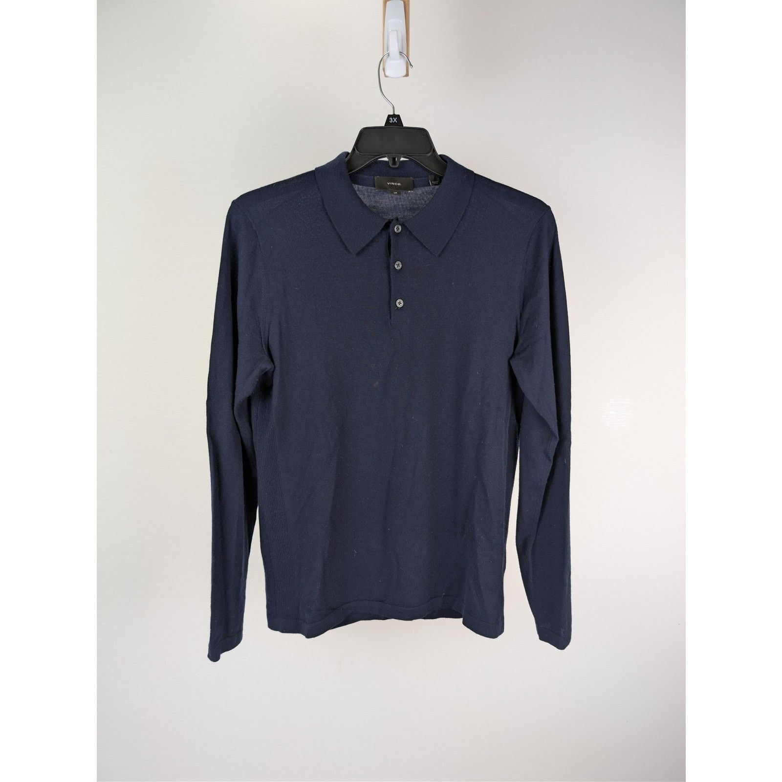 Vince o1rshd1 CC20 Long Sleeve Polo Shirt in Navy Blue Size US S / EU 44-46 / 1 - 1 Thumbnail