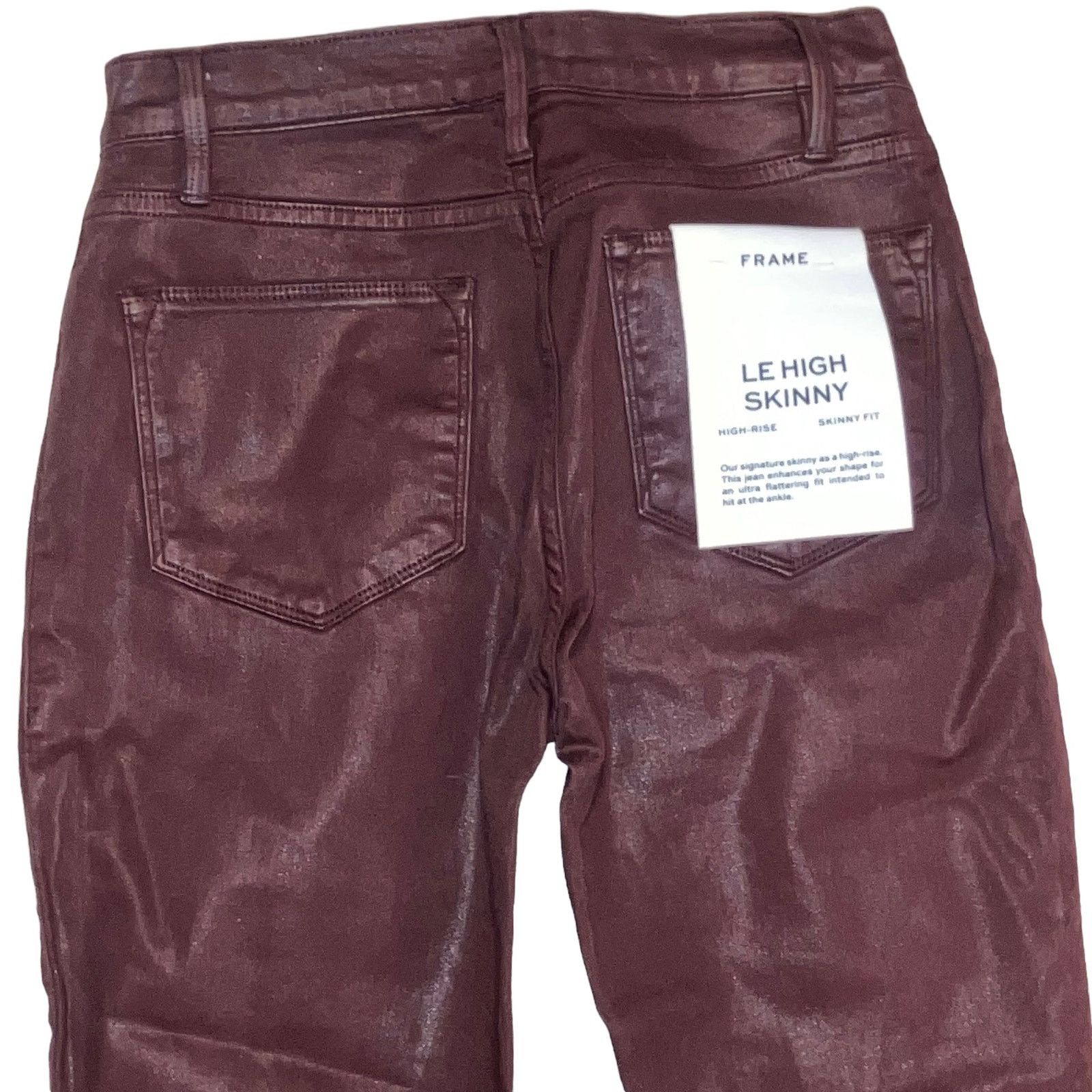Frame NWT Frame Red Le High Skinny High Rise Coated Jeans-size 25 Size 25" / US 0 / IT 36 - 7 Thumbnail