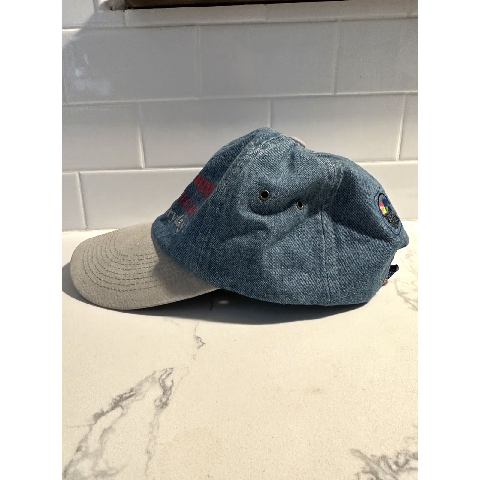 Vintage VINTAGE Cobra Brand Denim Strap Back Hat, Men, One Size, Blue, Baseball Cap Size ONE SIZE - 2 Thumbnail