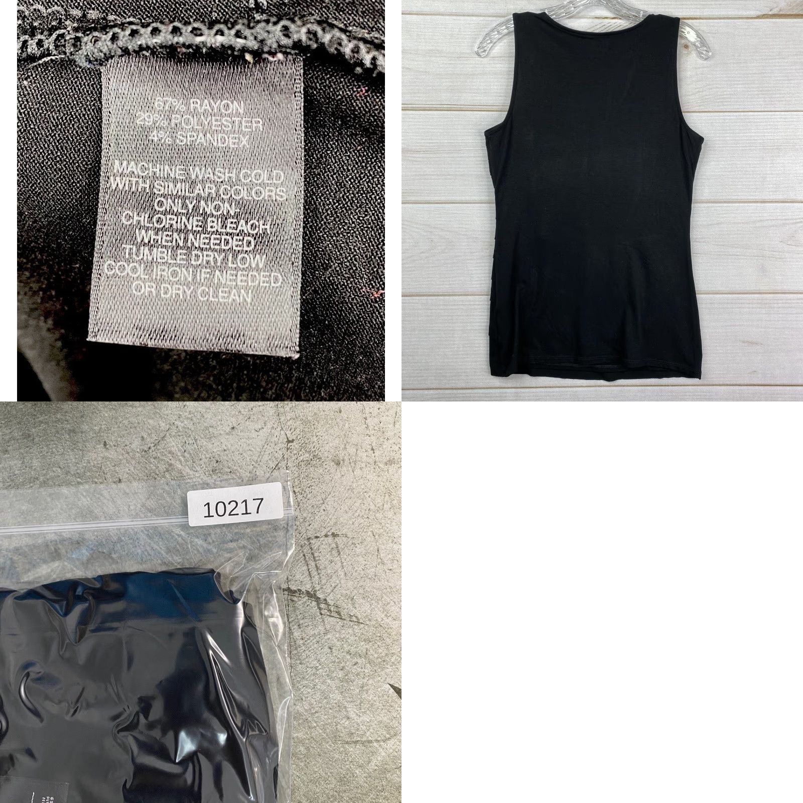 White House Black Market White House Black Market Top Tank Womens S Black Ruffled Ponte Knit Stretch Size S / US 4 / IT 40 - 8 Thumbnail