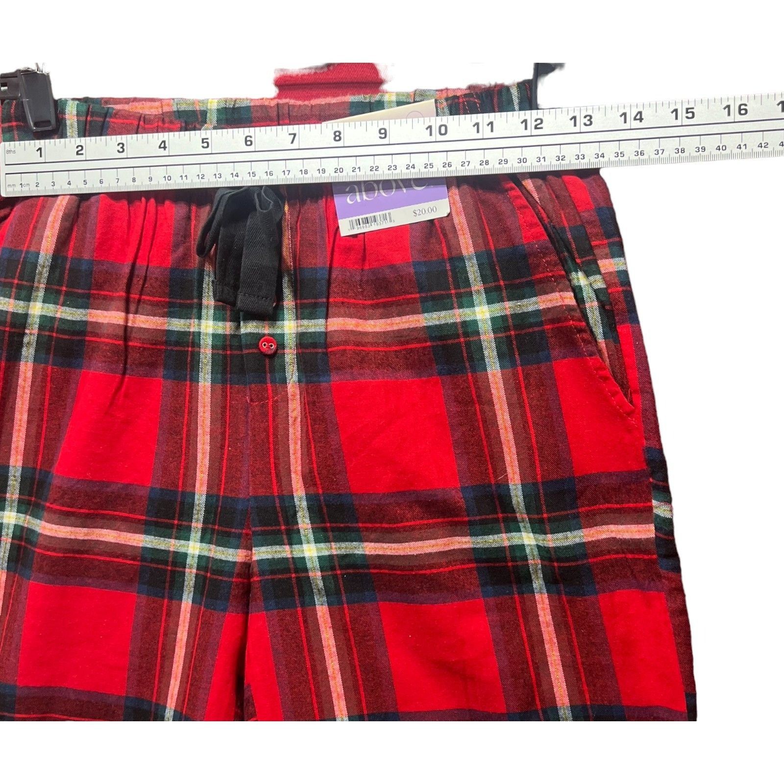Other Stars Above - Women's Red Plaid Jogger Pajama Pants - Red - Size 26" / US 2 / IT 38 - 5 Thumbnail