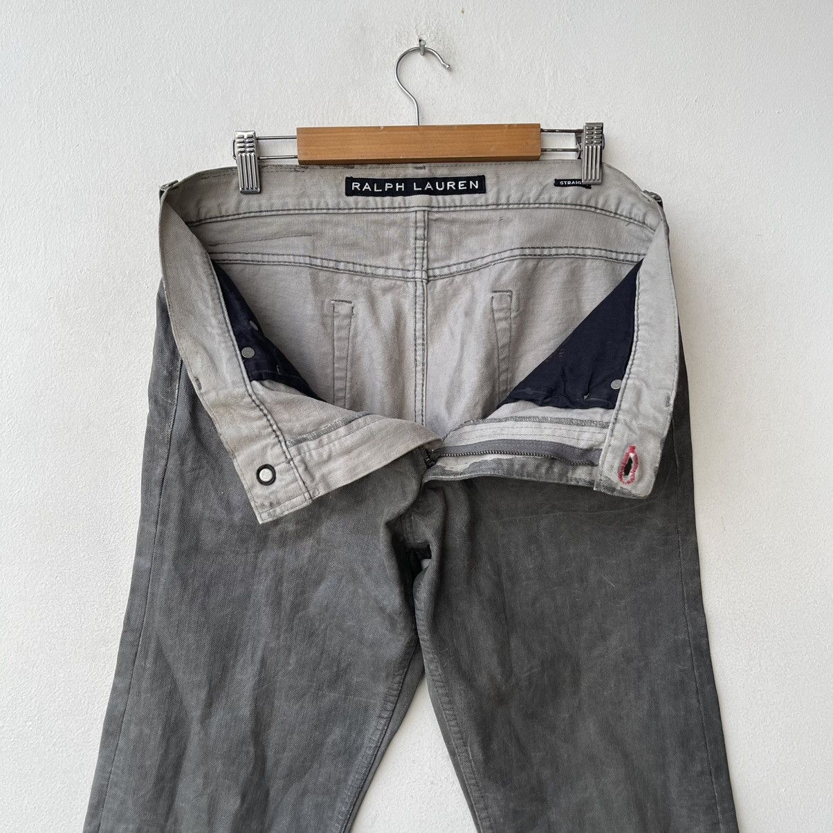 Ralph Lauren Archival Ralph Lauren Straight Fit Coated Cotton Trousers Size US 32 / EU 48 - 13 Thumbnail