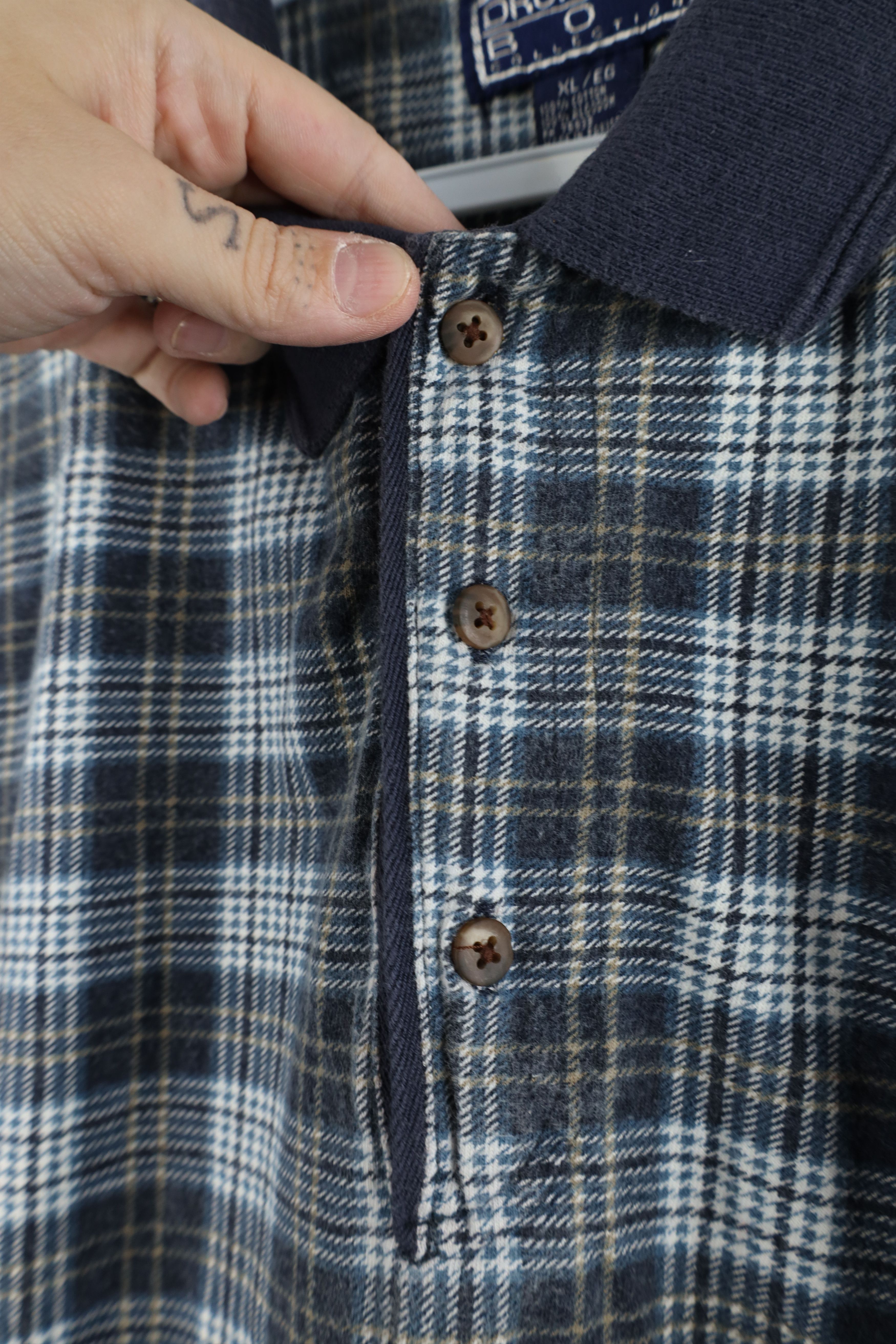 Vintage Vintage 90s Streetwear Plaid Long Sleeve Rugby Polo Size US XL / EU 56 / 4 - 4 Thumbnail