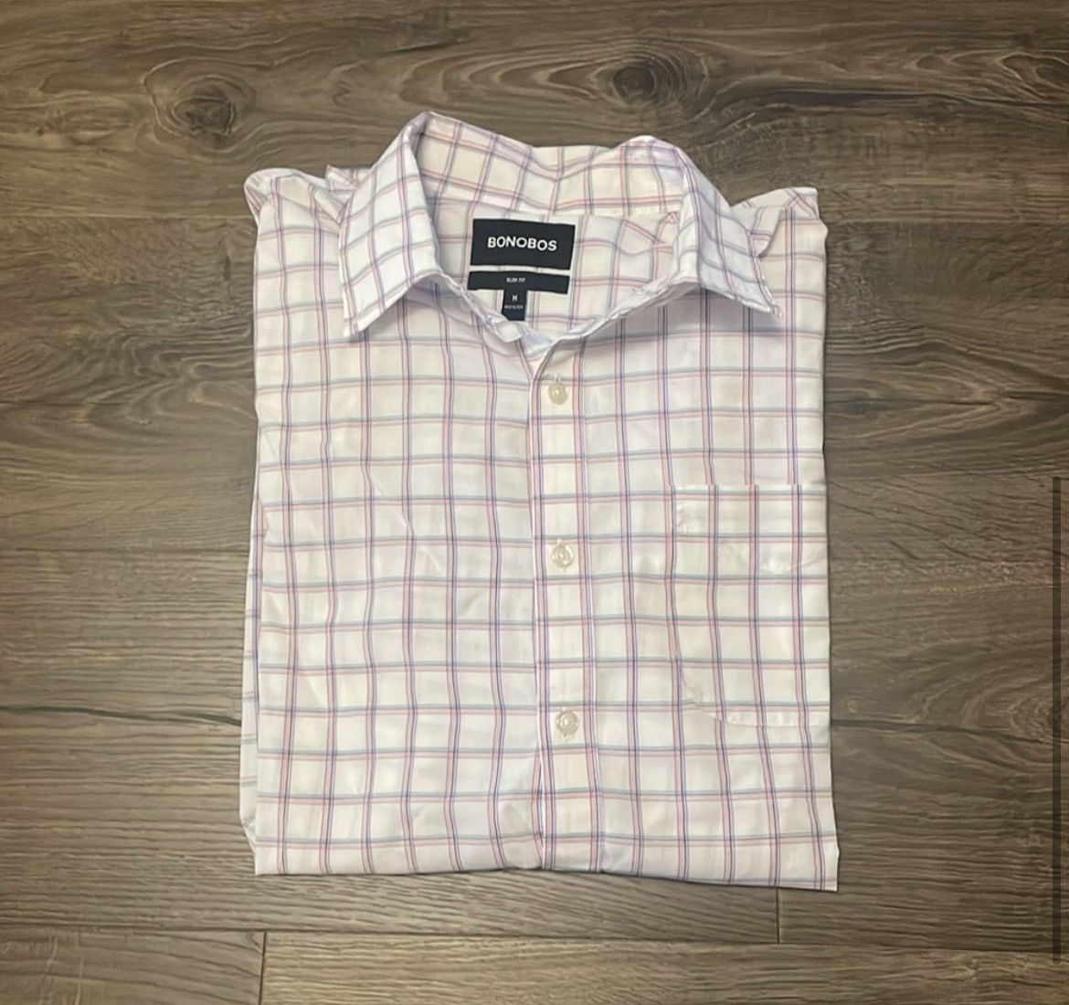 Bonobos Bonobos Slim Fit White Pastel Button Down Shirt, Size Medium Size US M / EU 48-50 / 2 - 5 Thumbnail
